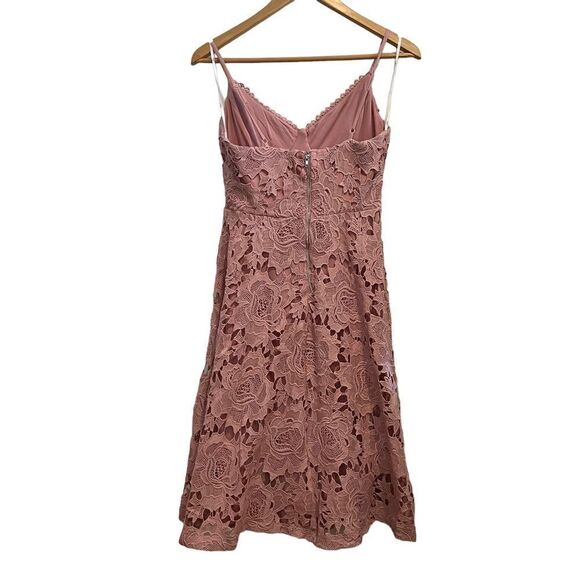 Lulu’s Nora Lee Dusty Rose Sleeveless Lace Midi Barbiecore Dress size S - Picture 2 of 14